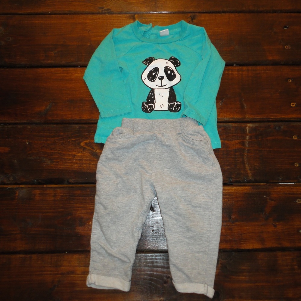 Panda 2 Piece Outfit Size  12 Months